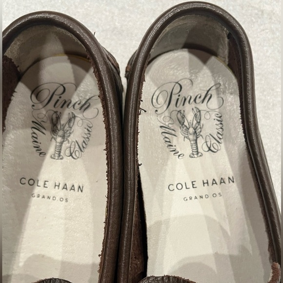 [9M]COLE HAAN Grand OS Pinch Marine Classic Brown Leather Penny Loafers EUC - Picture 5 of 6